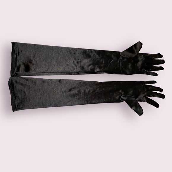 SOLD Long Black Gloves - Picture 3 of 4